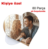 Kişiye özel fotğraflı kalp şeklinde puzzle