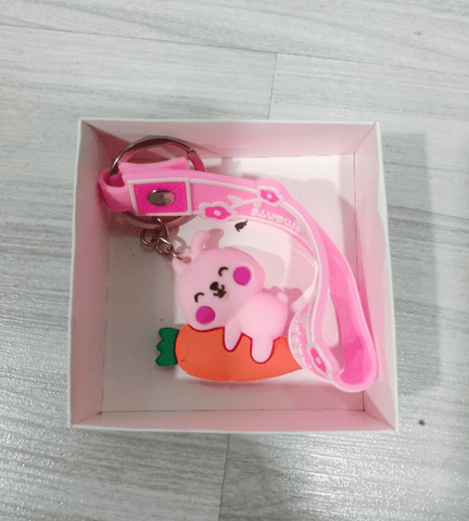 Sevimli tavşan  silikon lüks anahtarlık çanta aksesuar