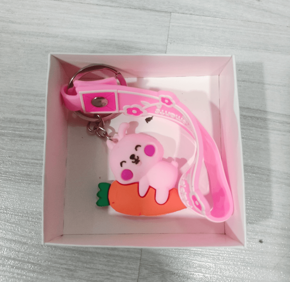 Sevimli tavşan  silikon lüks anahtarlık çanta aksesuar