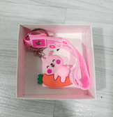 Sevimli tavşan  silikon lüks anahtarlık çanta aksesuar