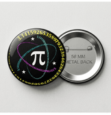 1 adet Pi günü Büyük boy foroğraf kağıdına baskı iğneli rozet