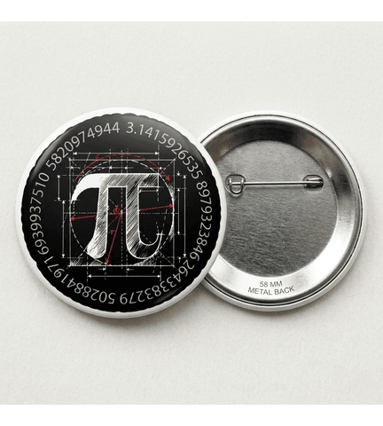1 adet Pi günü Büyük boy foroğraf kağıdına baskı iğneli rozet