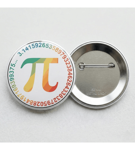 1 adet Pi günü Büyük boy foroğraf kağıdına baskı iğneli rozet