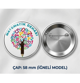 10 adet Matematik Dehası büyük boy iğneli rozet