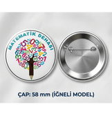 1 adet Matematik Dehası büyük boy iğneli rozet