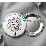 10 adet Matematik Dehası büyük boy iğneli rozet