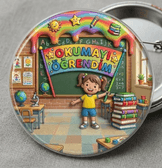 10 adet Okumayı Öğrendim Kız Çocuk büyük boy iğneli rozet