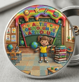 1 adet Artık Okuyorum ve Yazıyorum Kız Çocuk büyük boy iğneli rozet