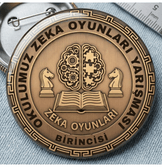 1 adet Zeka Oyunları yarışması birincisi kaliteli baskı büyük boy iğneli rozet