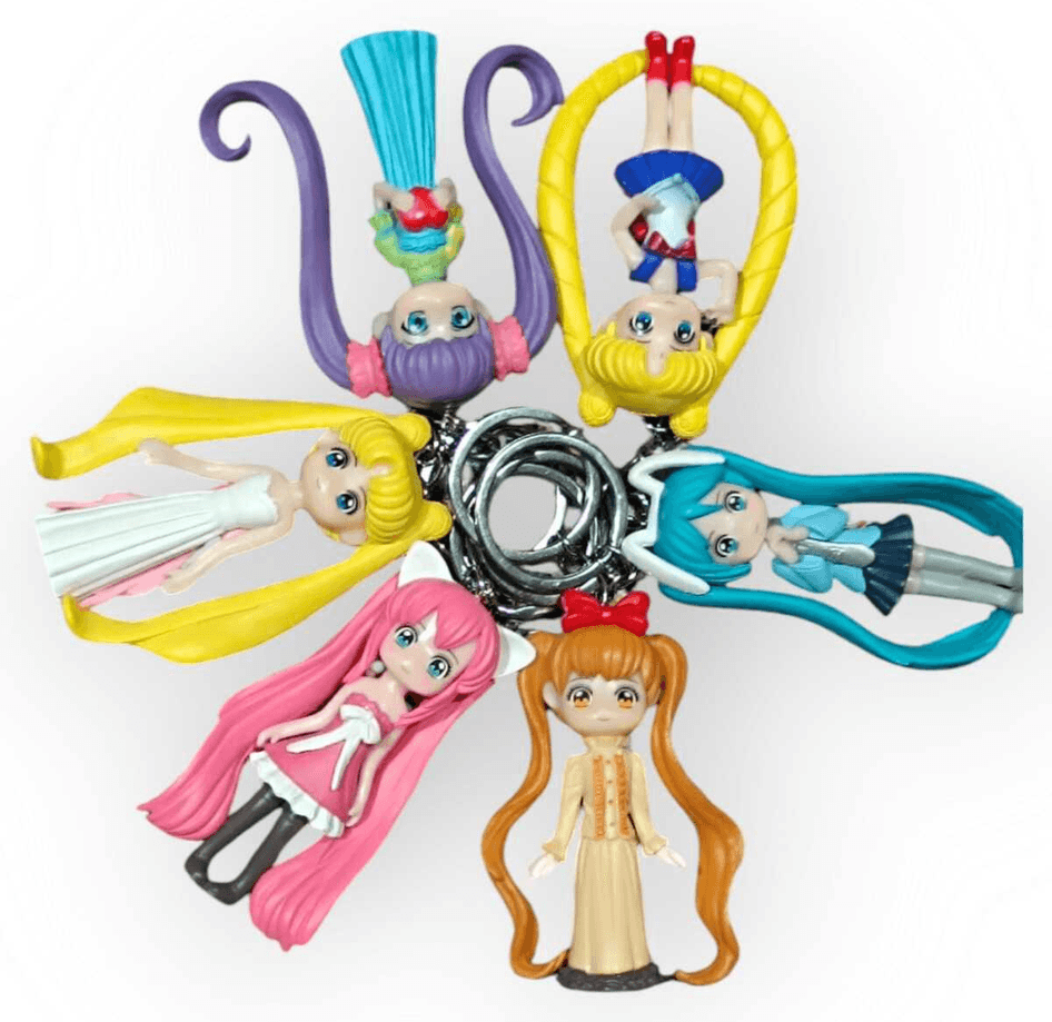 Anime silikon lüks anahtarlık çanta aksesuar