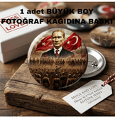 Mustafa kemal atatürk BÜYÜK BOY kaliteli baskı iğneli rozet