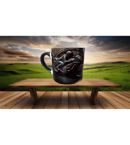 Moto racing motor tutkunlarına özel baskı porselen çay kahve fincanı