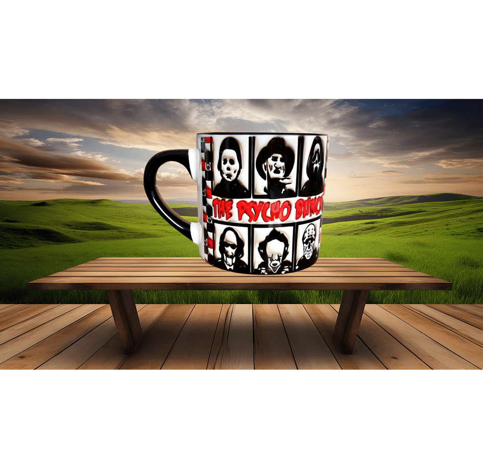THE PSYCHO halloween baskı kahve çay fincanı porselen hediyelik