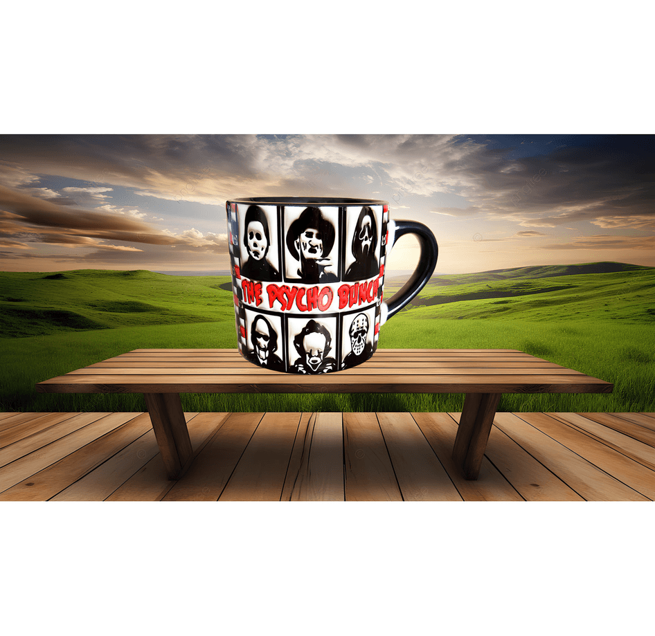 THE PSYCHO halloween baskı kahve çay fincanı porselen hediyelik