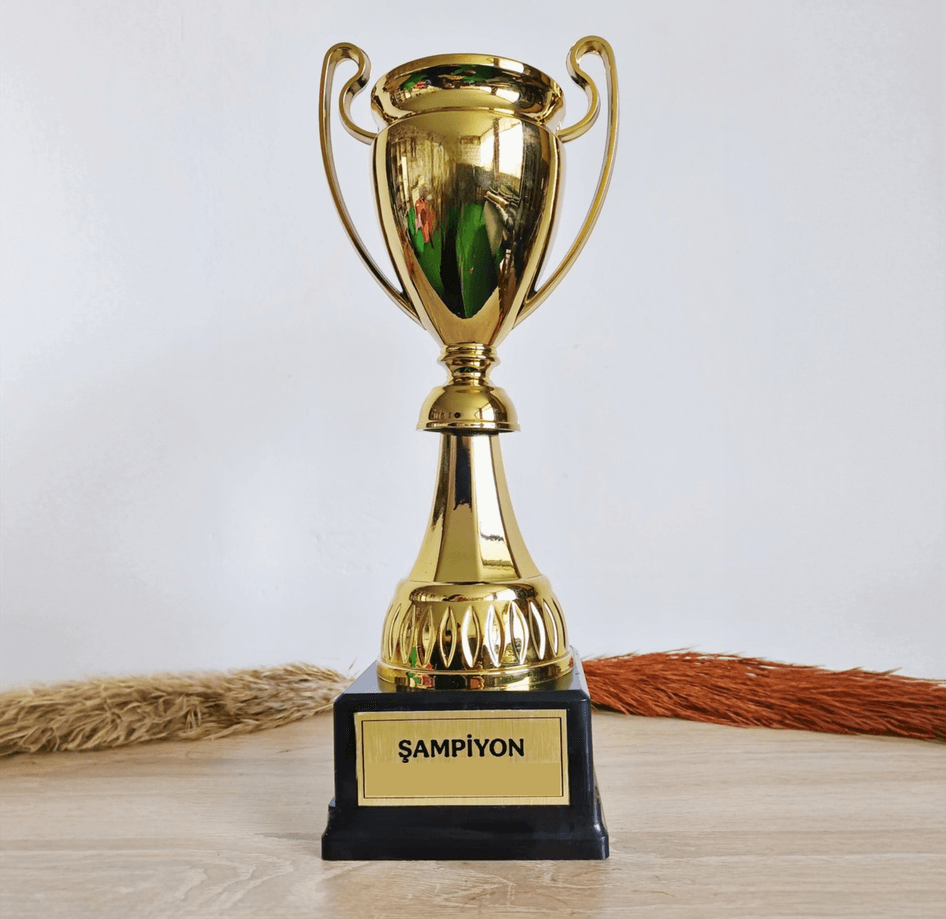 Kişiye özel Büyük boy XL şampiyon kupası ödül kupası
