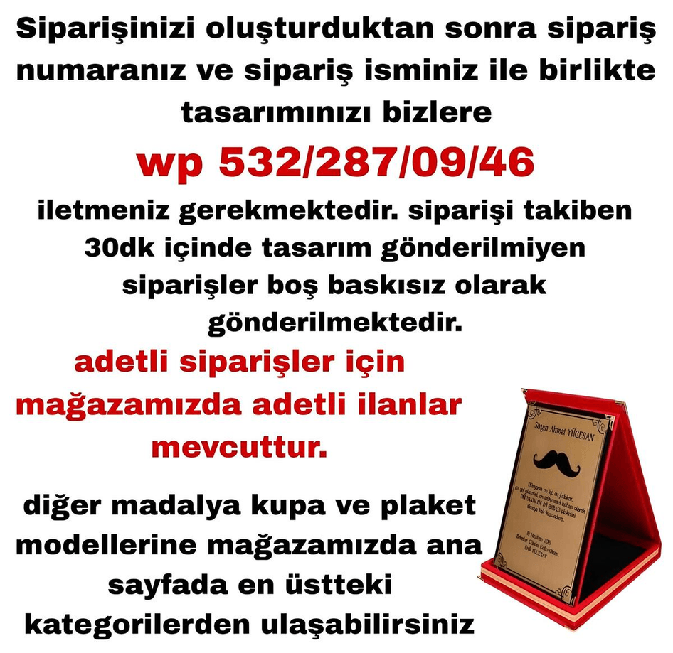 Kişiye özel 1 nci kalite kişiselleştirilebilir Sen tasarla Orta BOY KIRMIZI KADİFE PLAKET