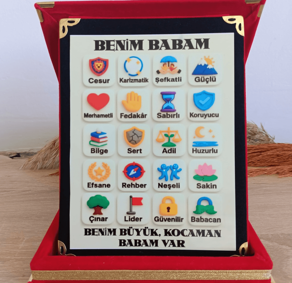 Benim babam, Baba ya özel, Babalar günü en anlamlı hediye, orta boy plaket
