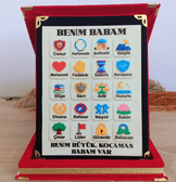 Benim babam, Baba ya özel, Babalar günü en anlamlı hediye, orta boy plaket