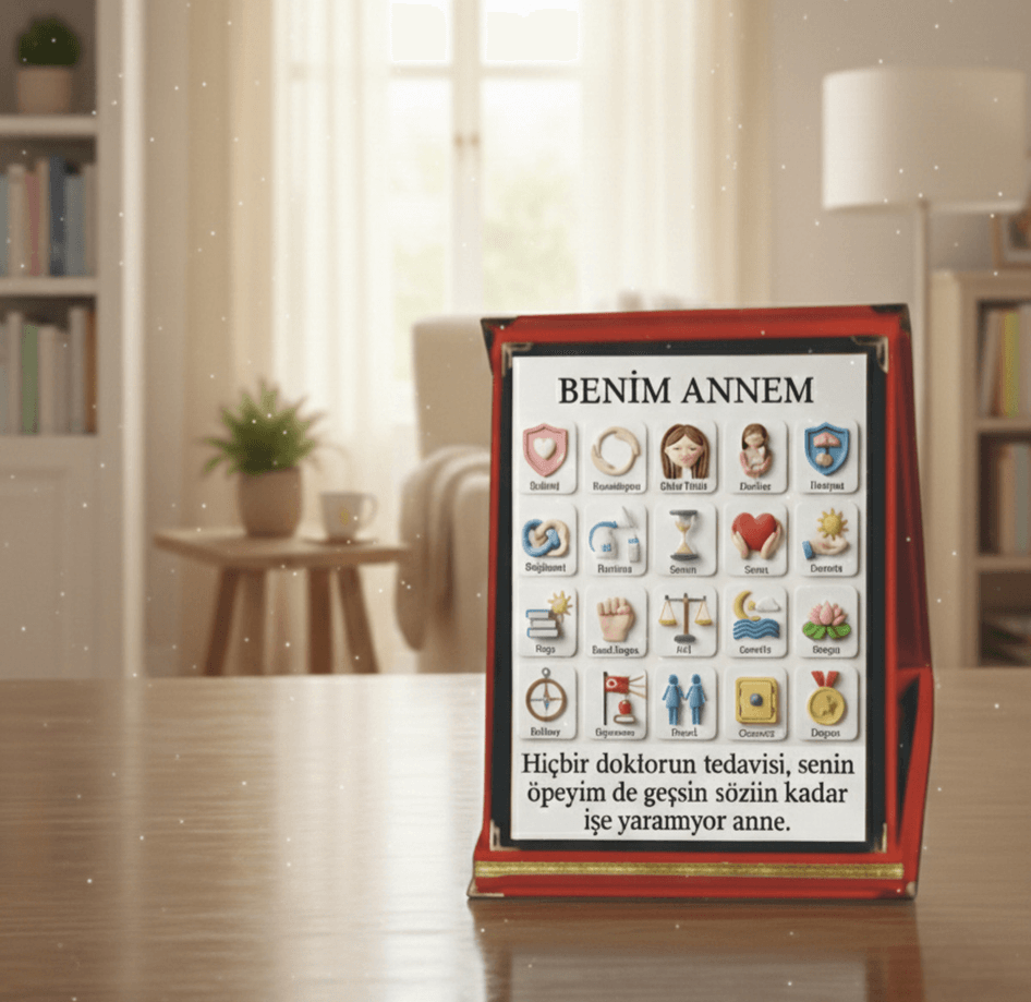 Benim annem, anne ye özel, anneler günü en anlamlı hediye, orta boy plaket