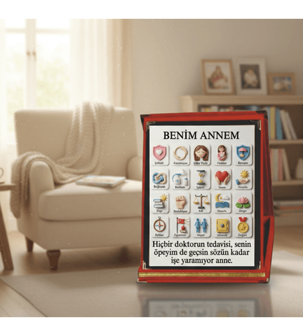 Benim annem, anne ye özel, anneler günü en anlamlı hediye, orta boy plaket