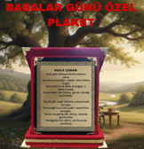Babalar günü özel plaket, babaya en güzel hediye, baba anlamlı hediye orta boy plaket