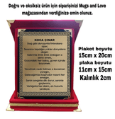 Babalar günü özel plaket, babaya en güzel hediye, baba anlamlı hediye orta boy plaket