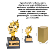 Kişiye özel orta boy ödül kupası