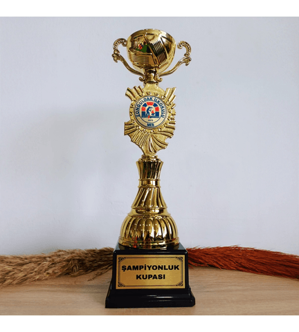 Kişiye özel baskı büyük boy 39cm ödül kupası