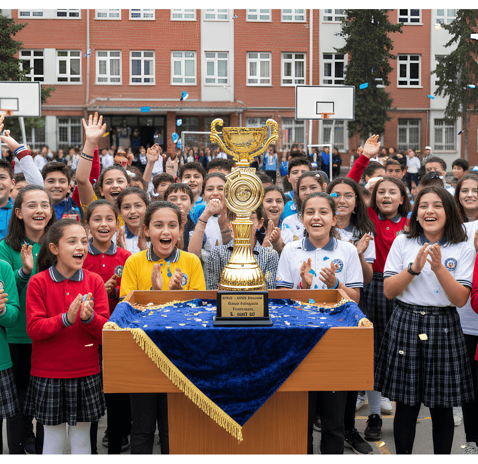 Kişiye özel baskı büyük boy 37cm ödül kupası