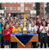 Kişiye özel baskı büyük boy 37cm ödül kupası