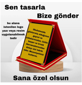 Kişiye özel 1 nci kalite kişiselleştirilebilir Sen tasarla Küçük BOY KIRMIZI KADİFE PLAKET