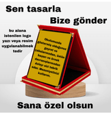 Kişiye özel 1 nci kalite kişiselleştirilebilir Sen tasarla BÜYÜK BOY KIRMIZI KADİFE PLAKET