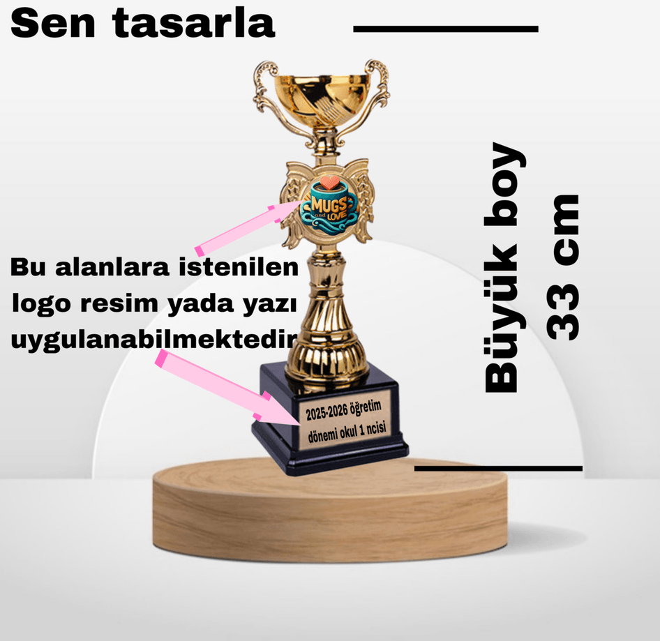 Kişiye özel Kaliteli BÜYÜK BOY GOLD KELEBEK ÖDÜL KUPASI arkadaşa aileye sevgiliye öğrenciye