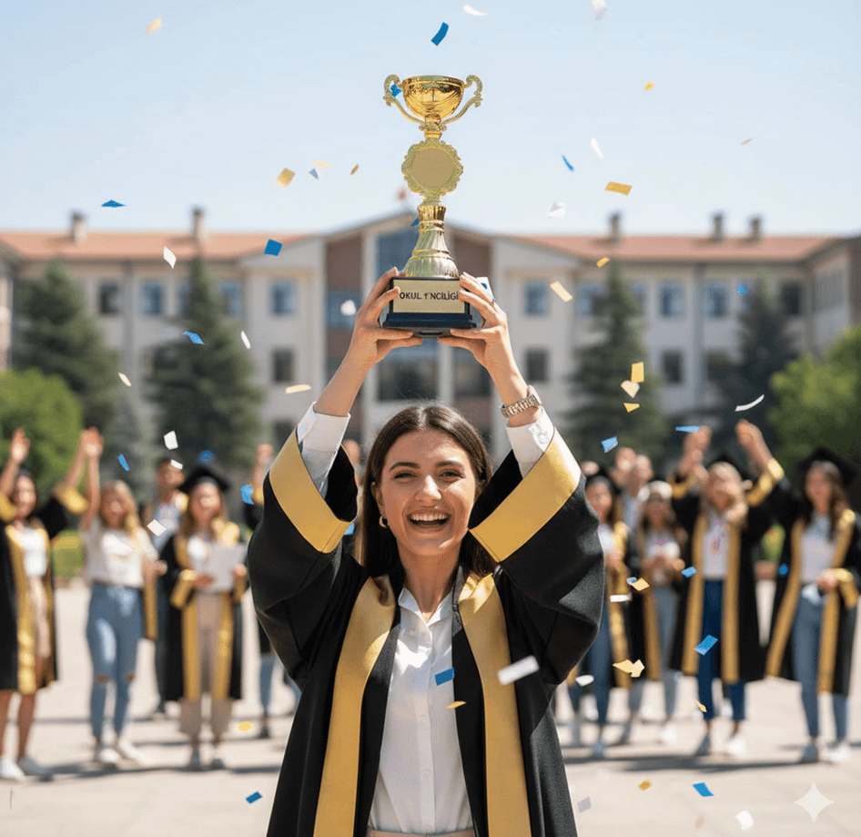 Kişiye özel 1 nci sınıf Büyük boy gold ödül kupası öğrenciye aileye arkadaşa sevgiliye hediyelik