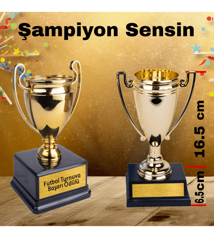 Kişiye özel BÜYÜK boy Sen tasarla kişiye özel şampiyon ödül kupası sevgiliye anneye arkadaşa hediye