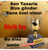 Kişiye özel BÜYÜK boy Sen tasarla kişiye özel şampiyon ödül kupası sevgiliye anneye arkadaşa hediye