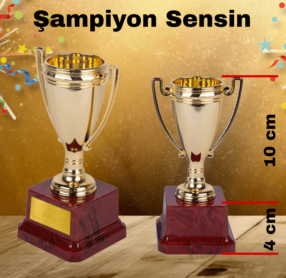 Kişiye özel Küçük boy Sen tasarla kişiye özel şampiyon ödül kupası sevgiliye anneye arkadaşa hediye