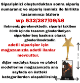 Kişiye özel Senin Tasarımın kişiye özel BÜYÜK BOY YILDIZ OSCAR ÖDÜL kupası