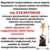 Kişiye özel Senin tasarımın kişiye özel YILDIZ OSCAR ÖDÜL KUPASI orta boy