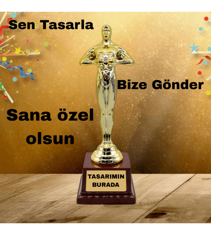 Kendin tasarla kişiye özel yılın OSCAR ödülü küçük boy