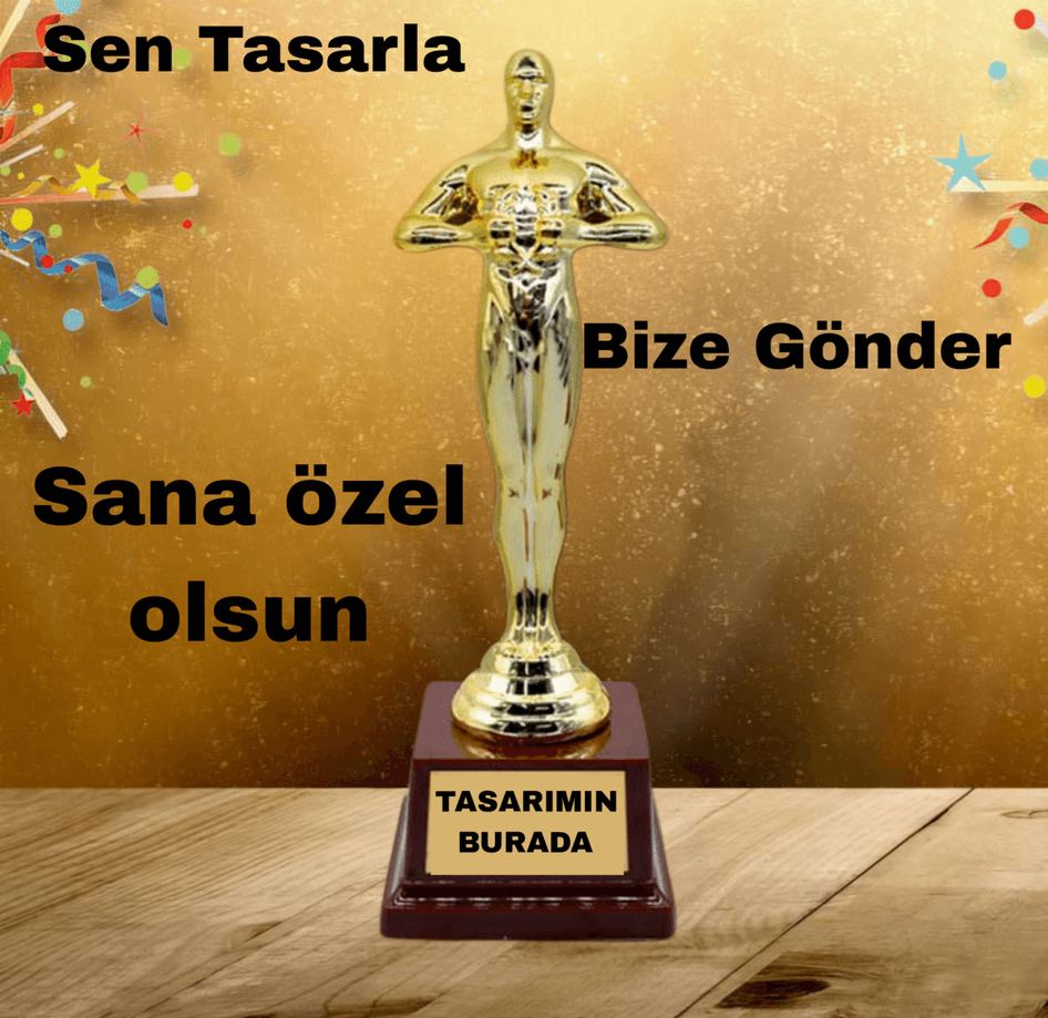 Kendin tasarla kişiye özel yılın OSCAR ödülü küçük boy