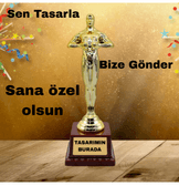 Kendin tasarla kişiye özel yılın OSCAR ödülü küçük boy