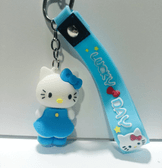 Hello kitty mavi silikon lüks anahtarlık çanta aksesuar
