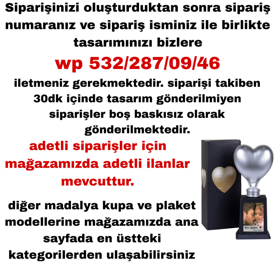 Kişiye özel Gümüş renk Sen tasarla takı saklama bölmeli kalp şeklinde sevgililer günü ödül kupası