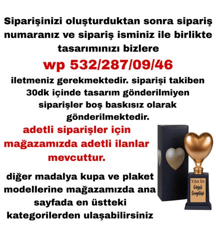 Kişiye özel GOLD renk Sen tasarla takı saklama bölmeli kalp şeklinde sevgililer günü ödül kupası