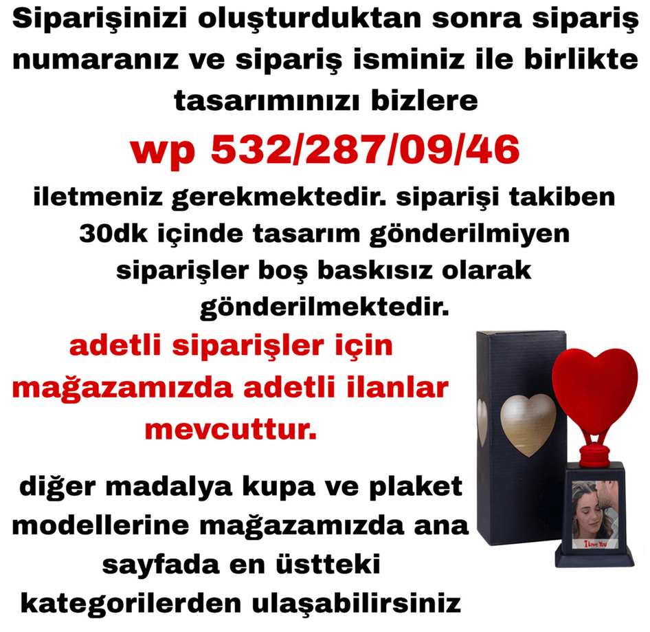 Kişiye özel Sen tasarla takı saklama bölmeli kalp şeklinde sevgililer günü KIRMIZI ödül kupası
