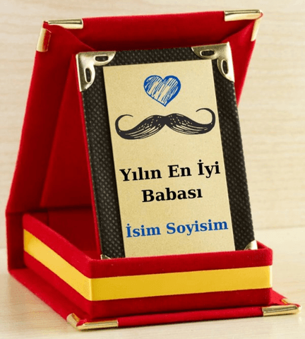 Yılın En İyi Babası Plaketi - Babalar Günü Plaketi ( Mini Plaket )