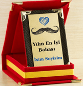 Yılın En İyi Babası Plaketi - Babalar Günü Plaketi ( Mini Plaket )