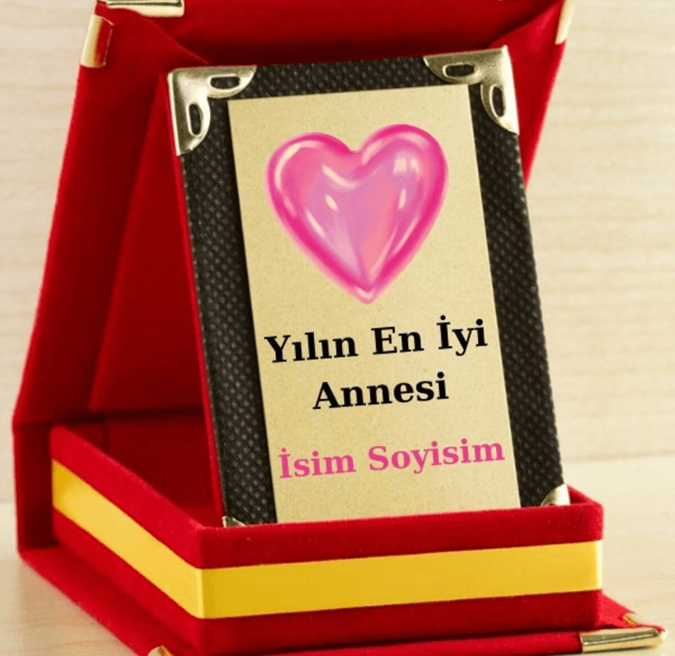 Yılın En İyi Annesi Plaketi - Anneler Günü Plaketi ( Mini Plaket )