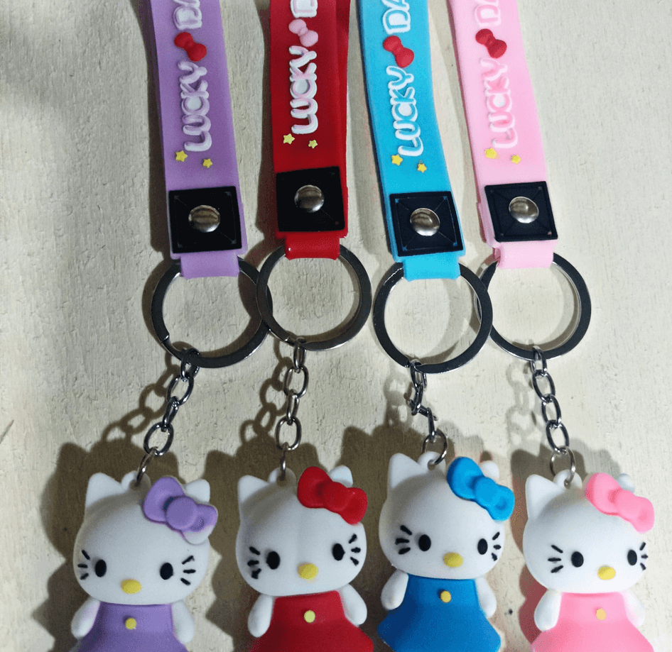 Hello kitty mavi silikon lüks anahtarlık çanta aksesuar